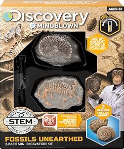 discovery mindblown toy excavation kit mini fossil 2pc|discovery mindblown gemstones.